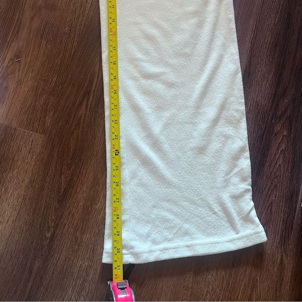 12th Tribe White Women's Terrycloth Drawstring Pants Size M - Picture 7 of 7